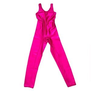 Vtg Leotard SzM,Retro,Y2K Barbie HalloweenCostume PinkNeon. 90’s,1990’s RainBeau